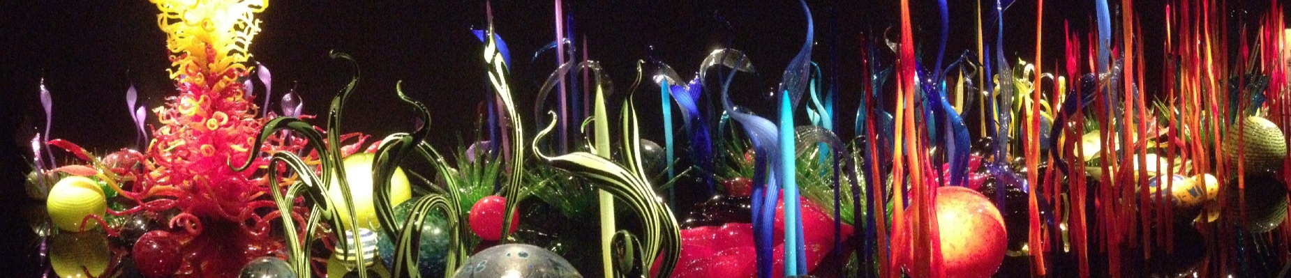 colorful Chihuly glass sculptures