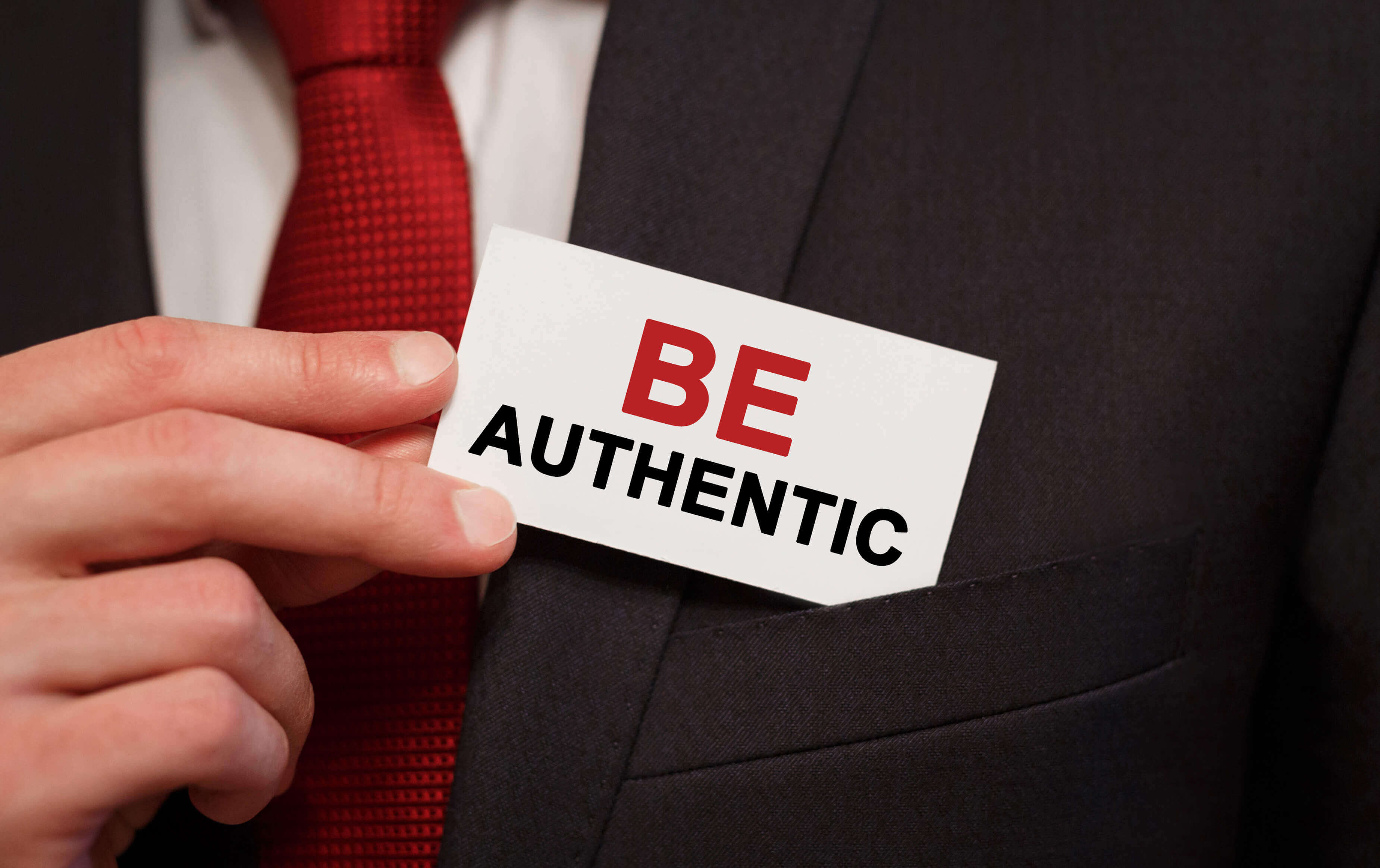 Be authentic business card 