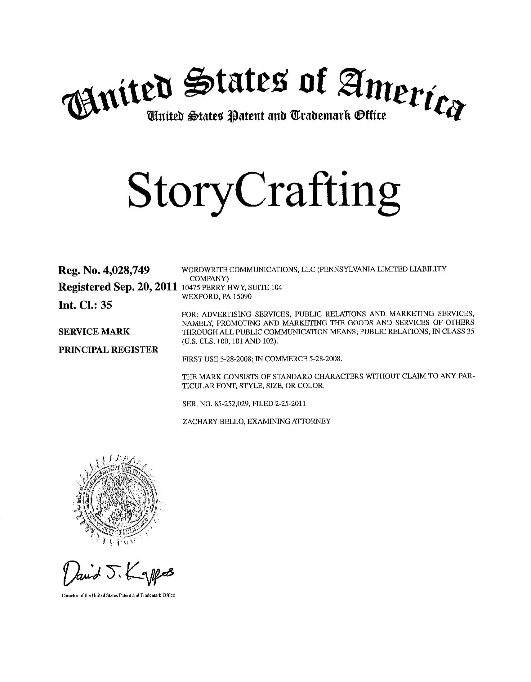 StoryCrafting_approval_USPTO-1